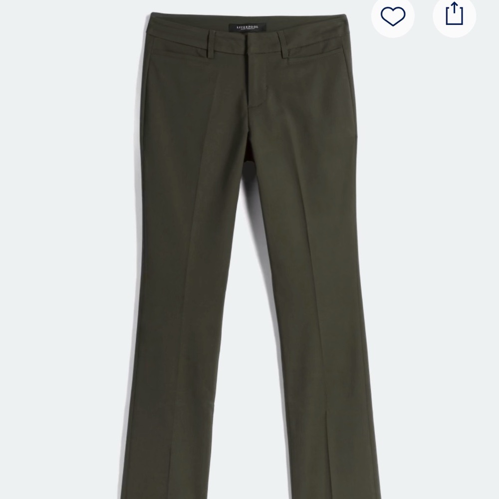 Liverpool Women’s Harper Ponte Dark Green Dress Pants 12